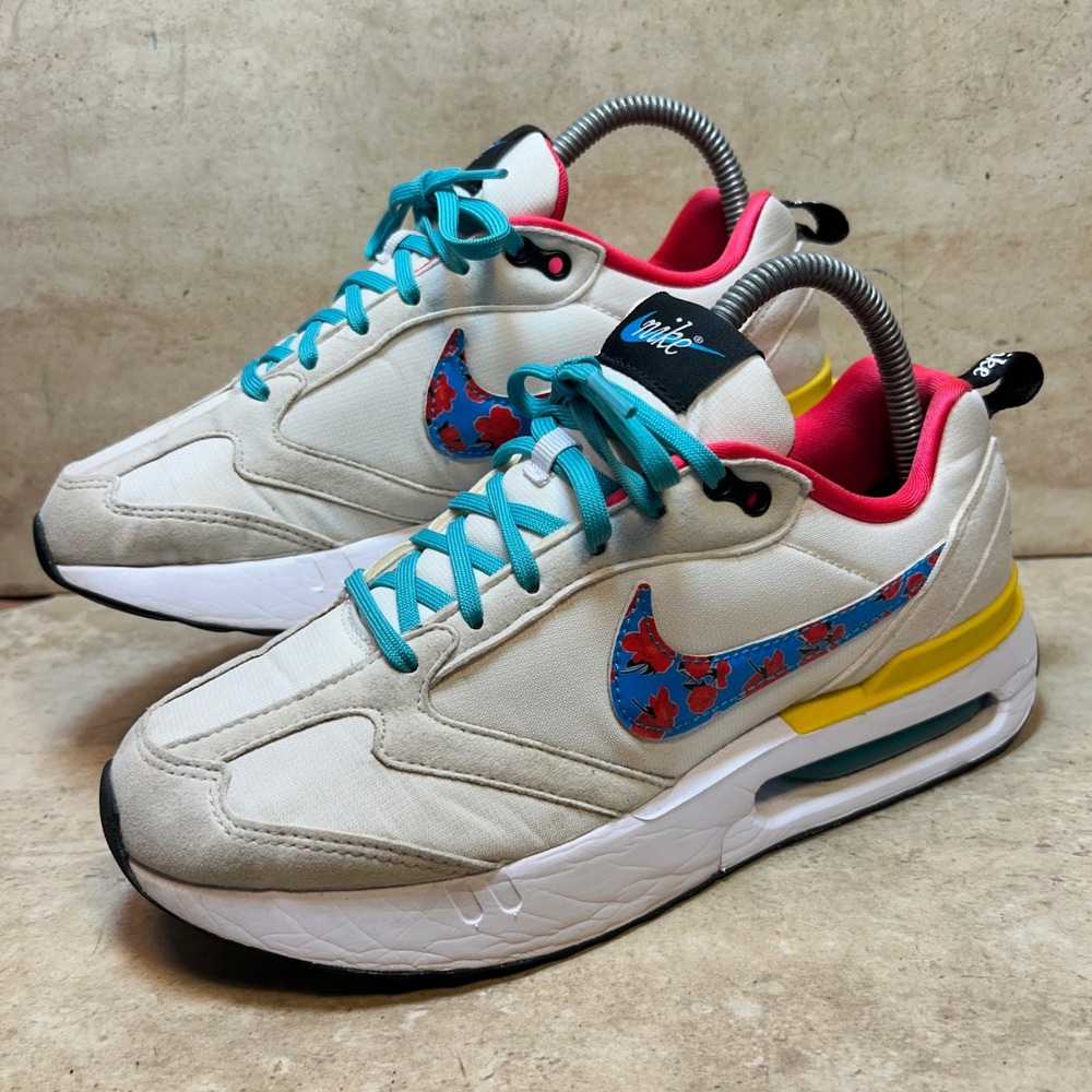 Nike Air Max Dawn Floral Swoosh White Gold Pink DQ7772-100 Mens‎ 5.5Y Womens 7